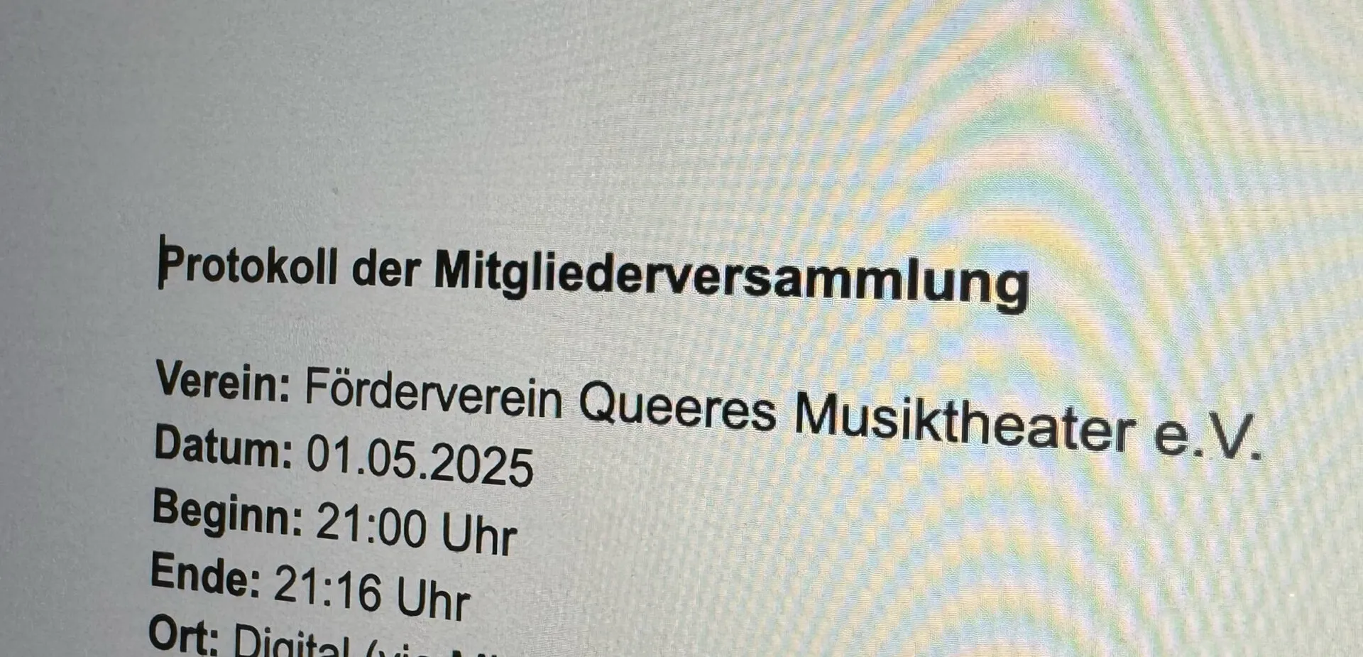 Protokoll der Mitgliederversammlung – Symbolbild